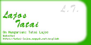 lajos tatai business card